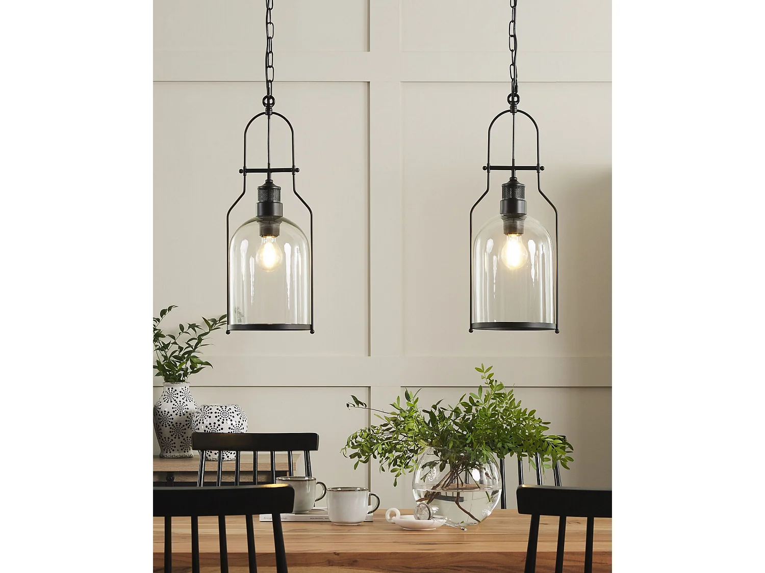 Lampe suspension BASHILO Métal Noir