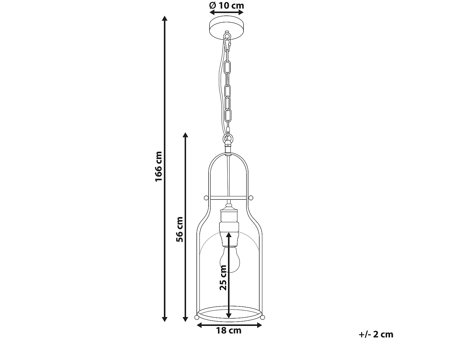 Lampe suspension BASHILO Métal Noir