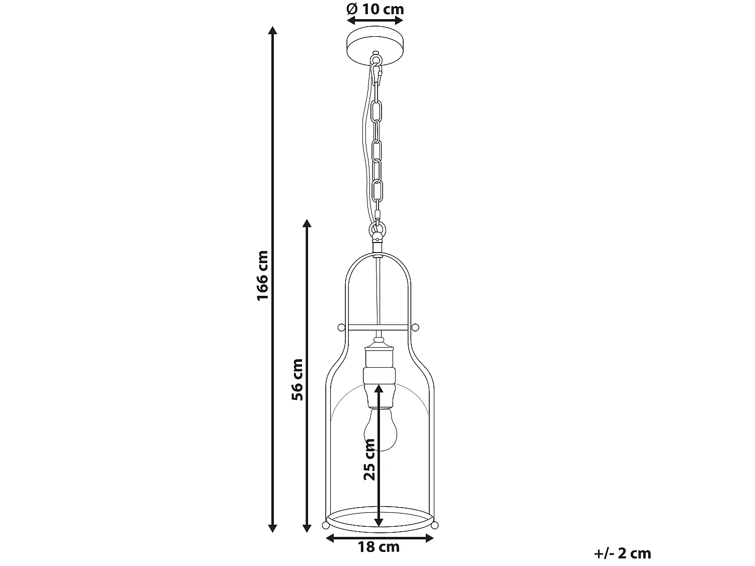 Lampe suspension BASHILO Métal Noir