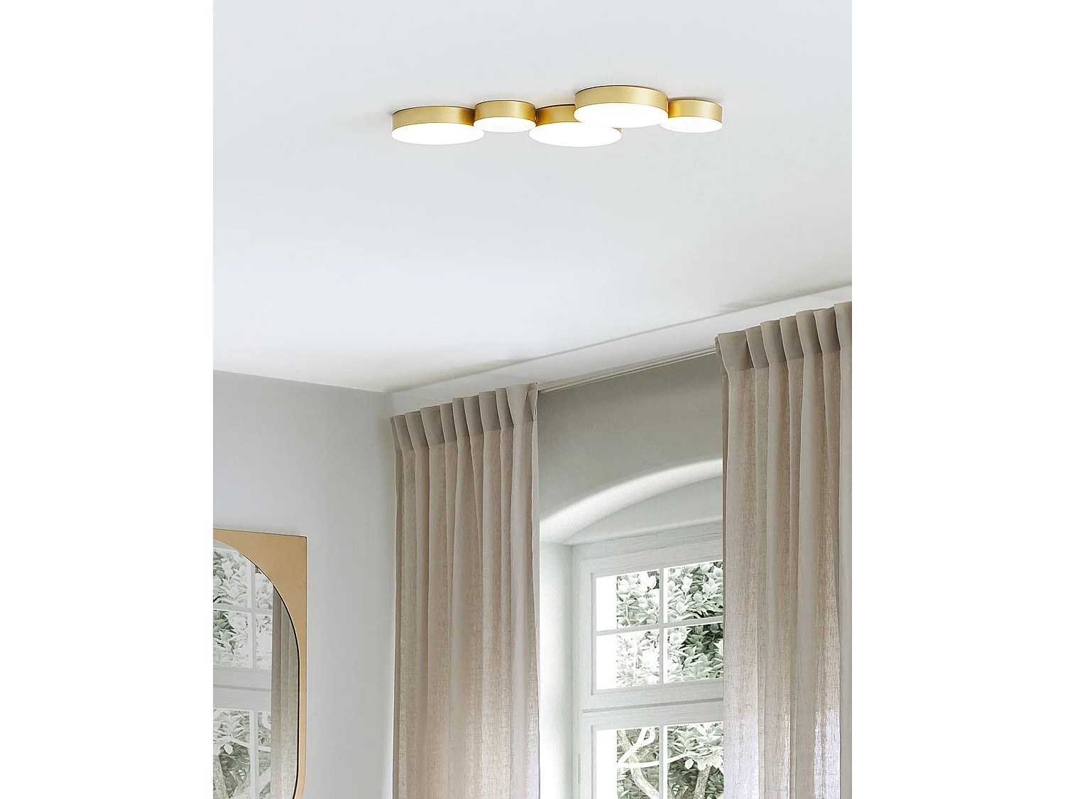 Plafonnier à LED LUGA Métal Doré