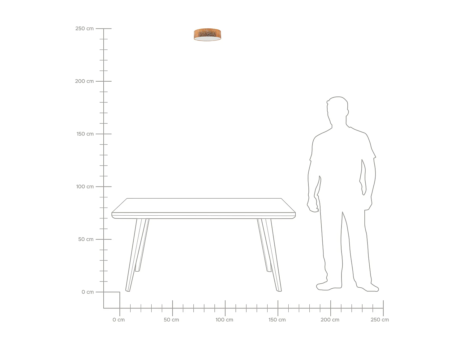 Plafonnier RENA Cuivré