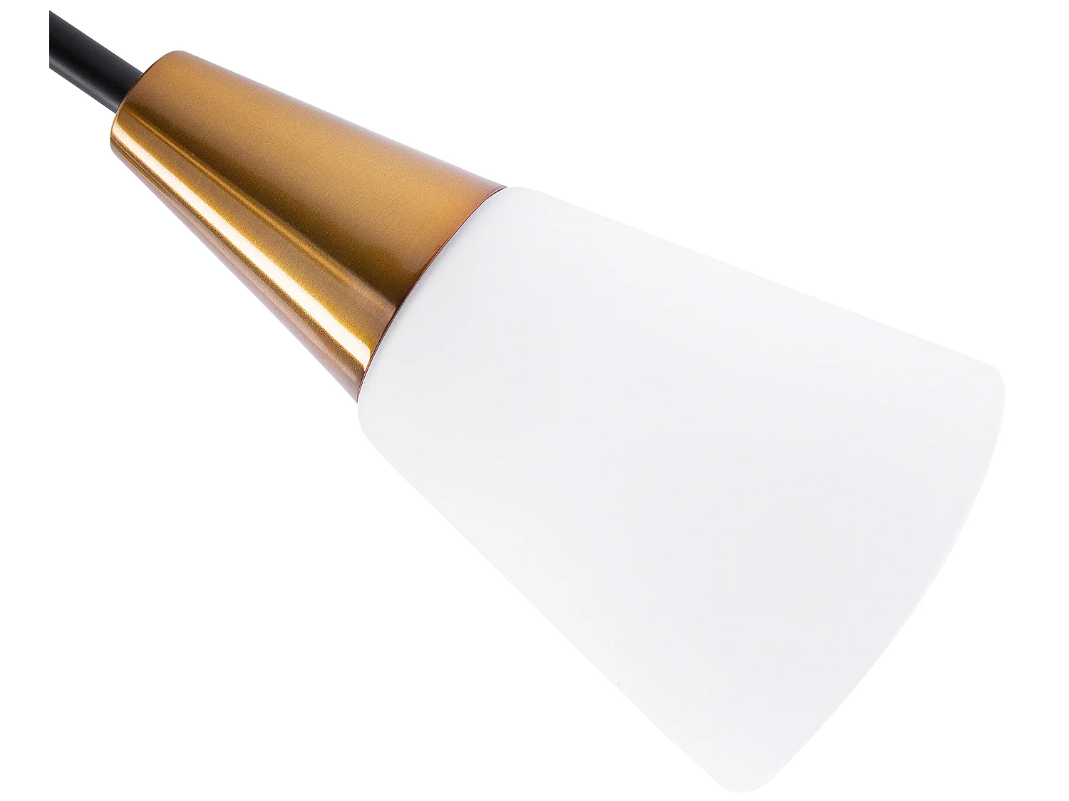 Wandleuchte Glas weiß / gold 3-flammig Kegelform AROYO III