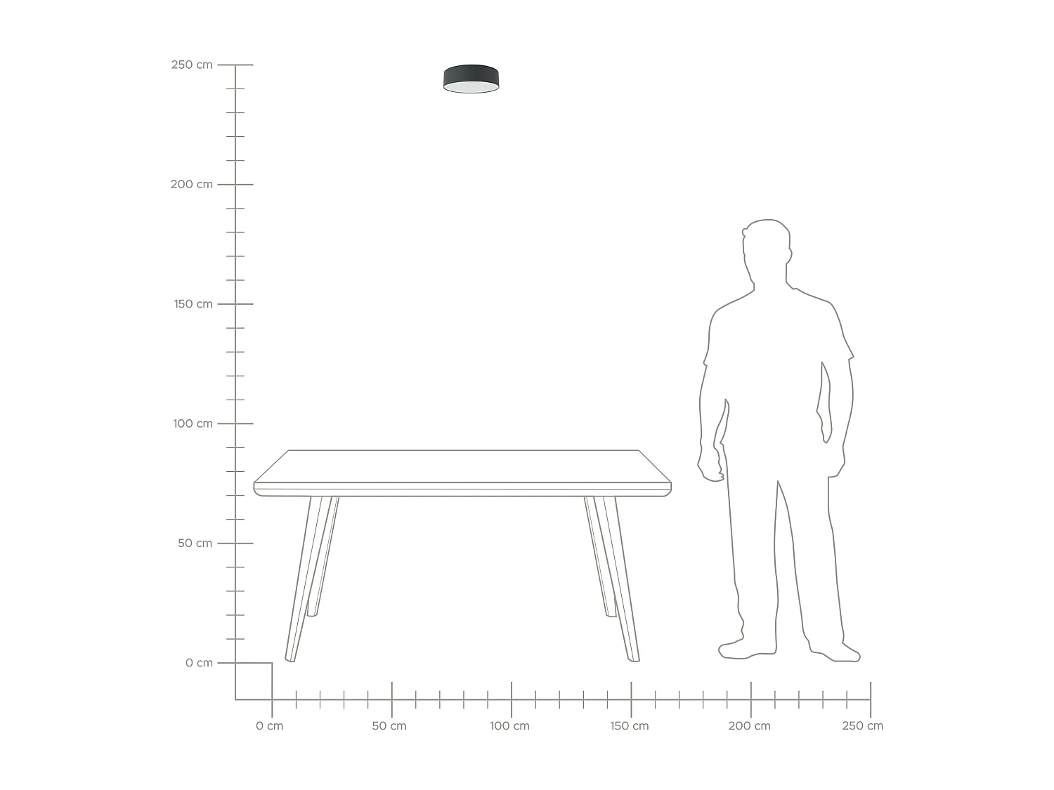 Plafonnier RENA Gris