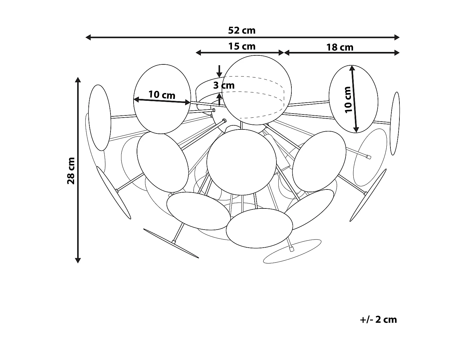 Lampa sufitowa MARITSA Metal Czarny