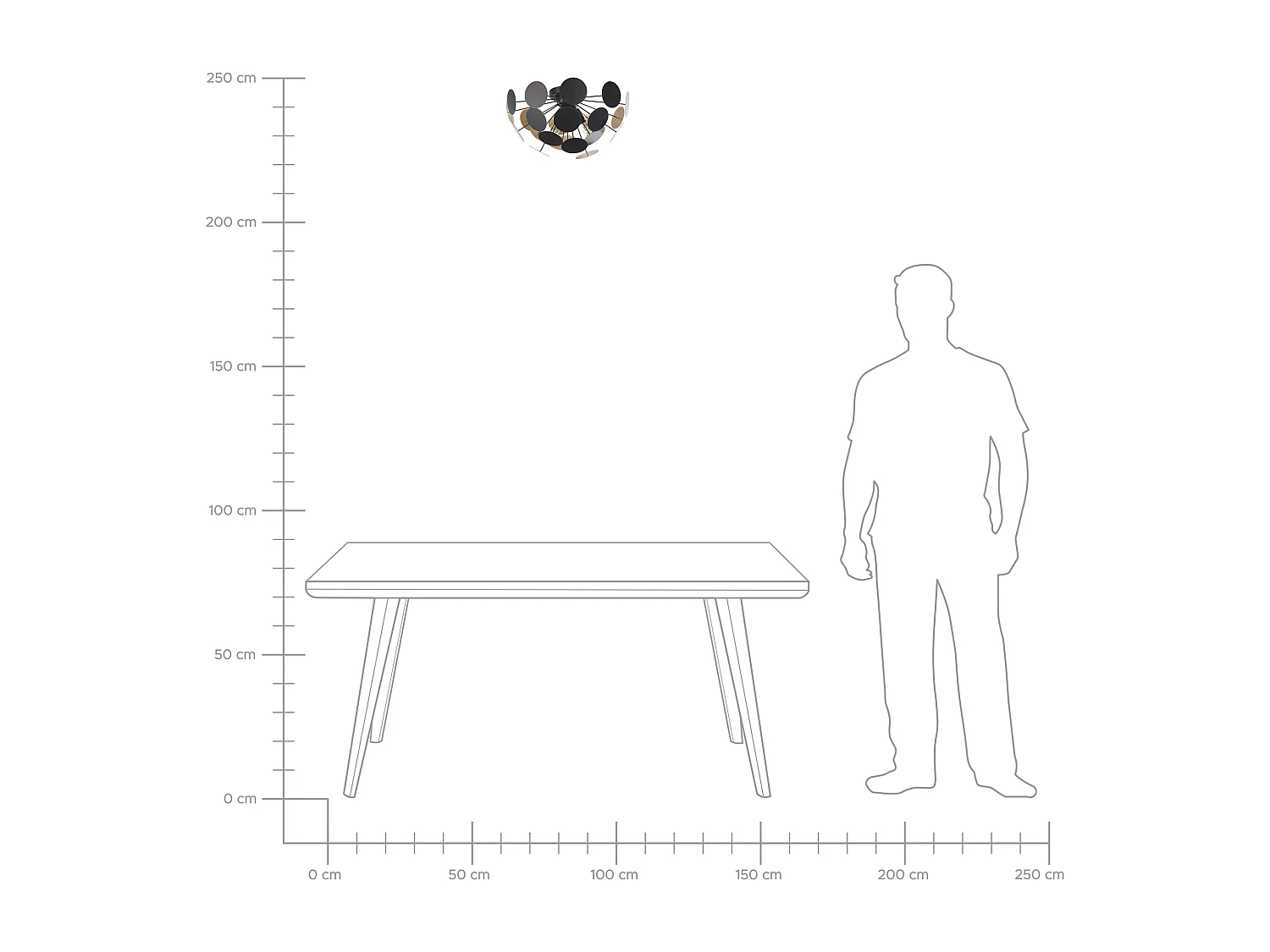 Plafonnier MARITSA Métal Noir