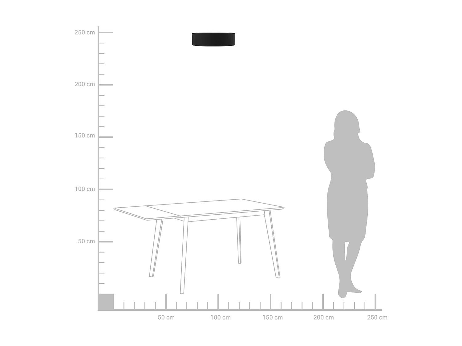 Lampa sufitowa RENA Czarny