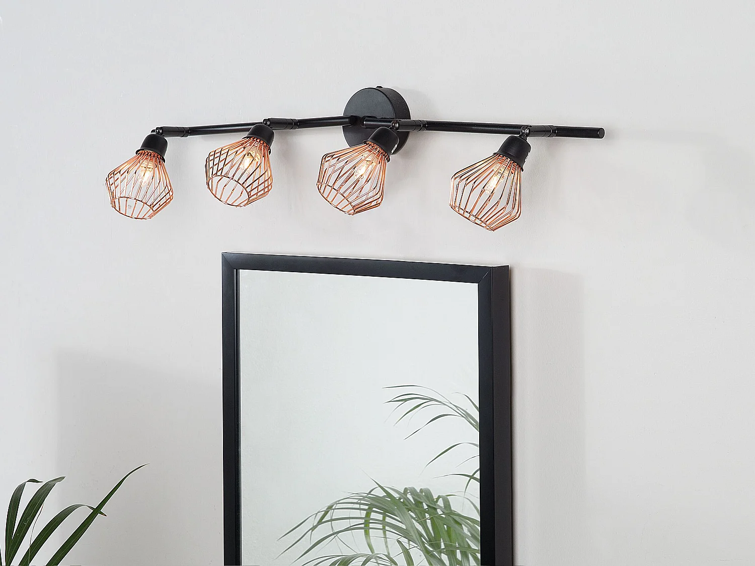 4-lichts spot VOLGA Verstelbaar Metaal Zwart