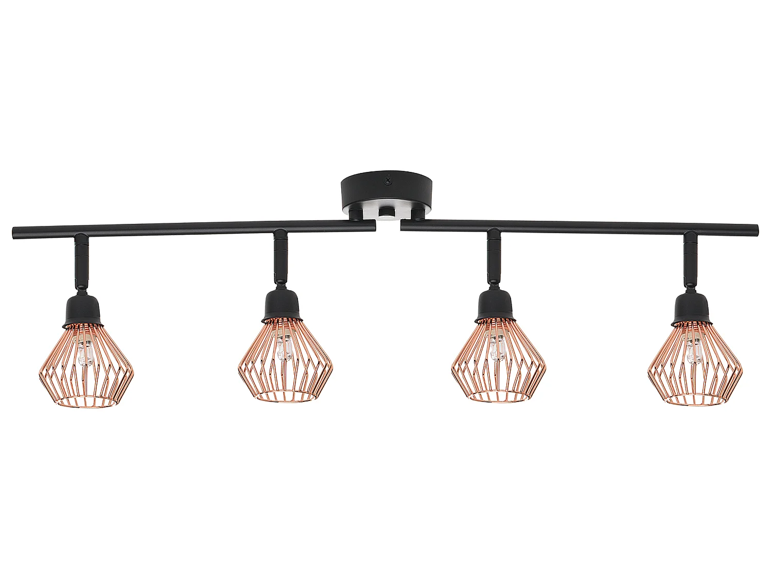 4-lichts spot VOLGA Verstelbaar Metaal Zwart