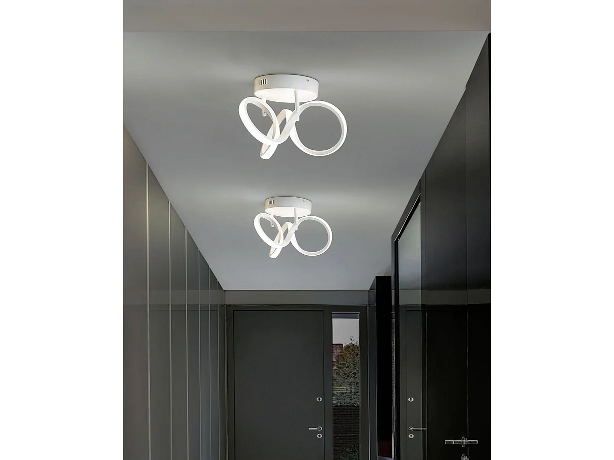 Plafonnier à LED MONGO Métal Blanc