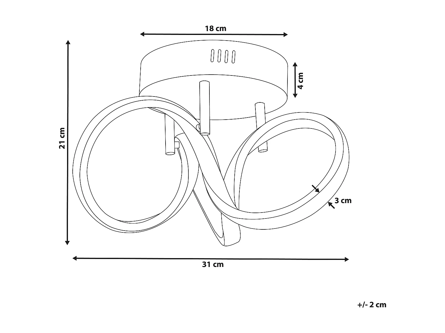 Plafonnier à LED MONGO Métal Blanc