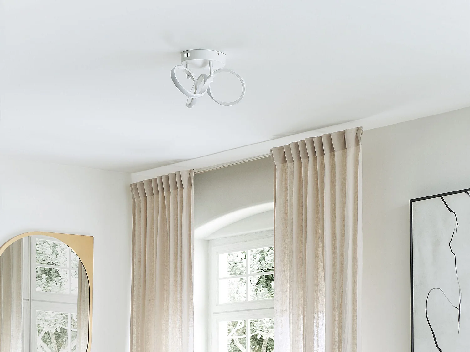 Plafonnier à LED MONGO Métal Blanc