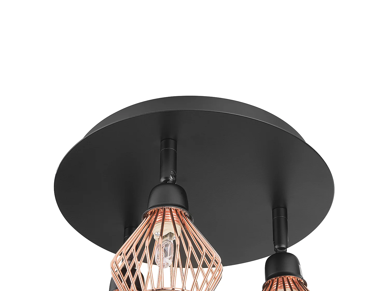 Faretto a 3 luci VOLGA Regolabile Metallo Nero