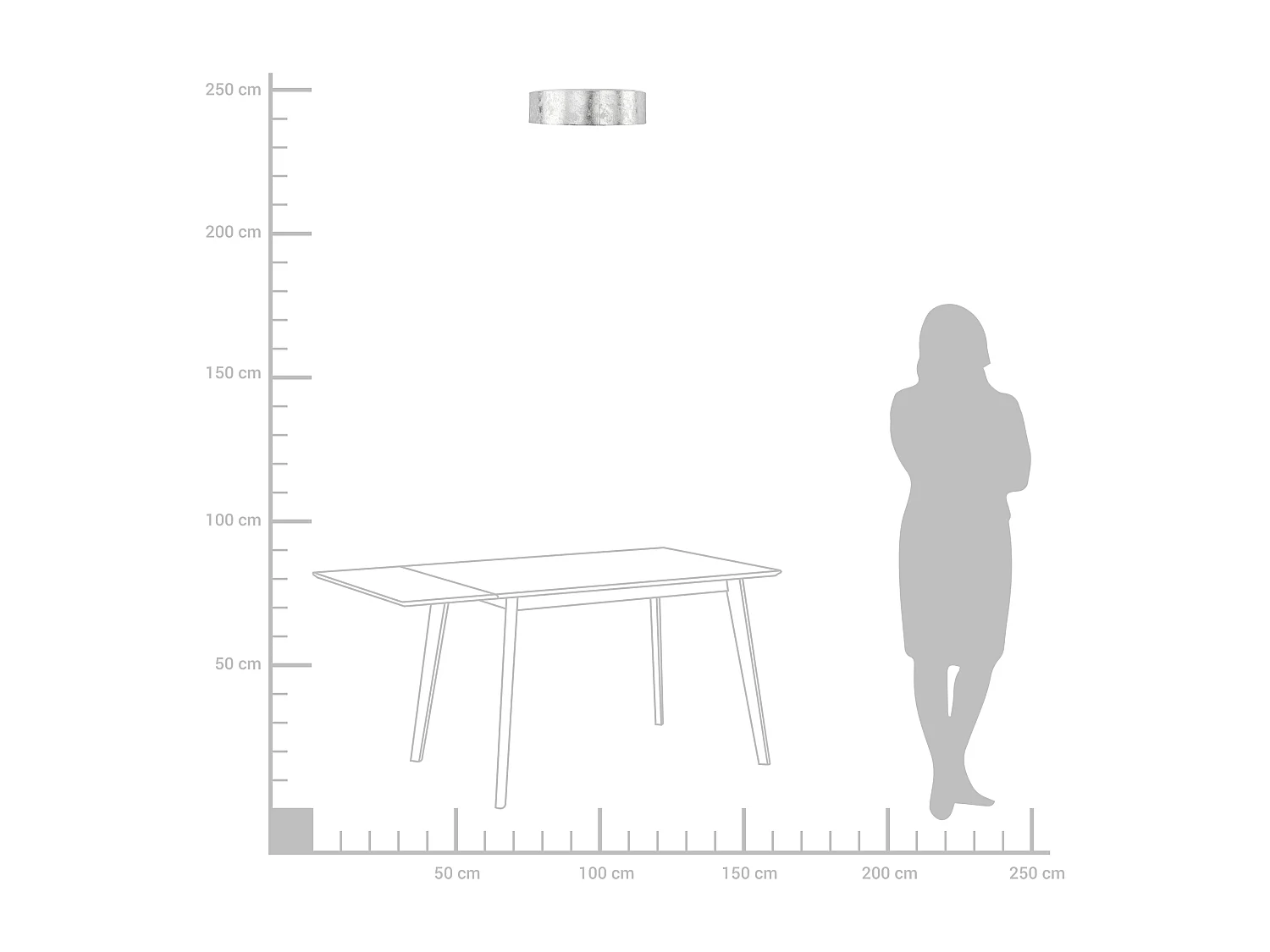 Plafonnier RENA Argenté