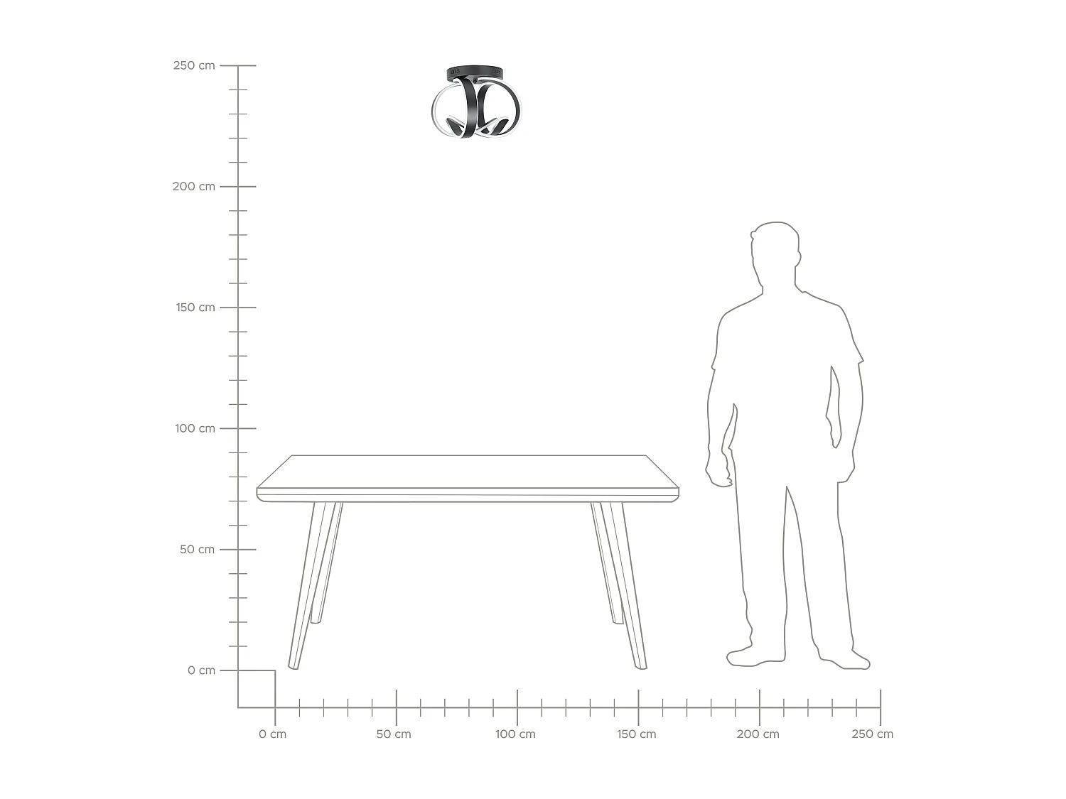 Lampadario a LED NURA Metallo Nero