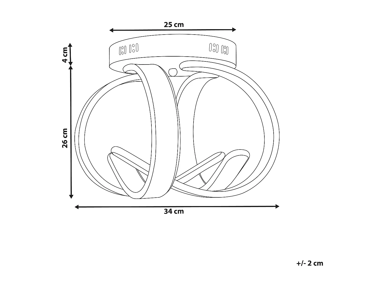 LED plafondlamp NURA Metaal Zwart