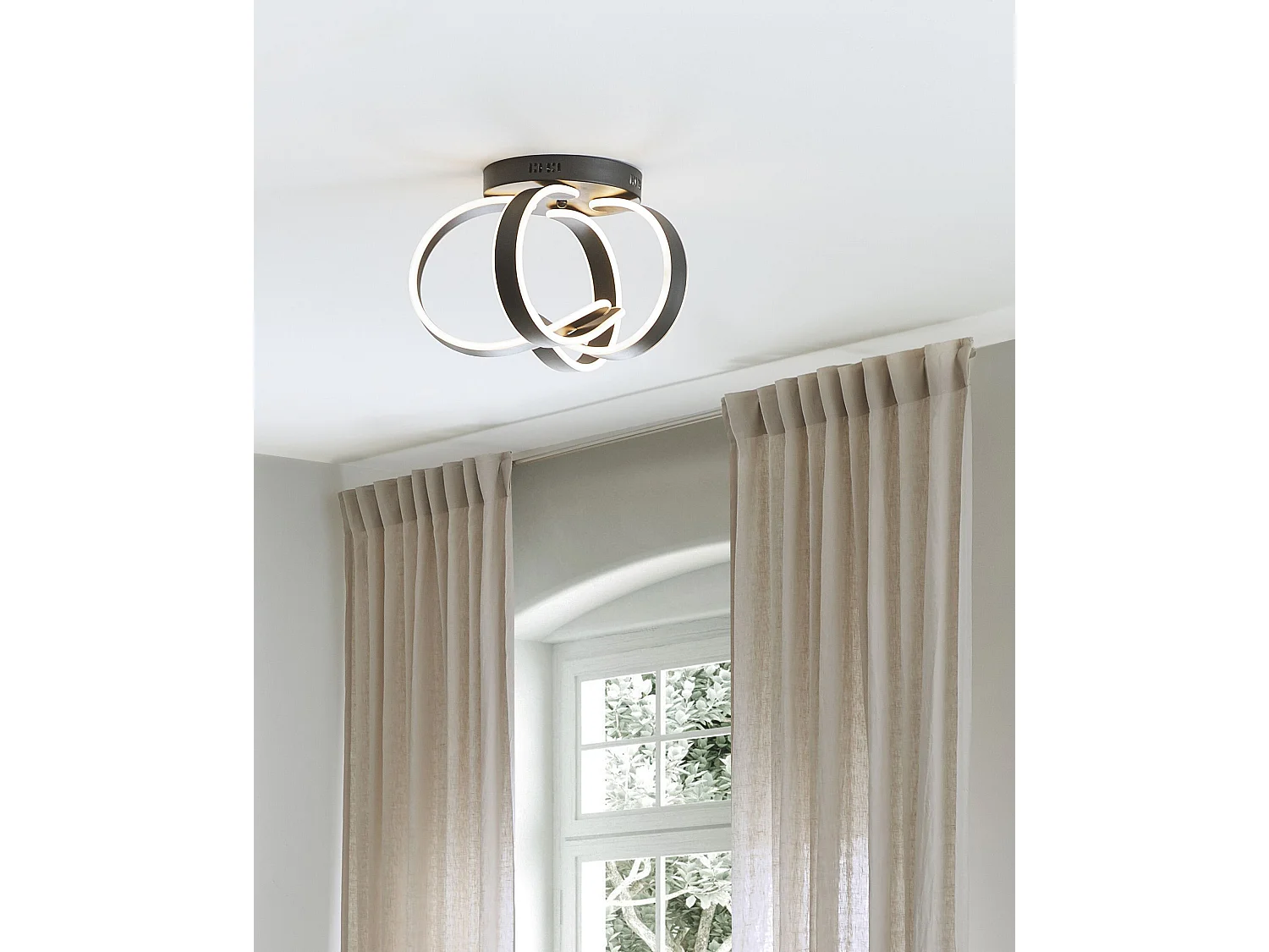 LED plafondlamp NURA Metaal Zwart