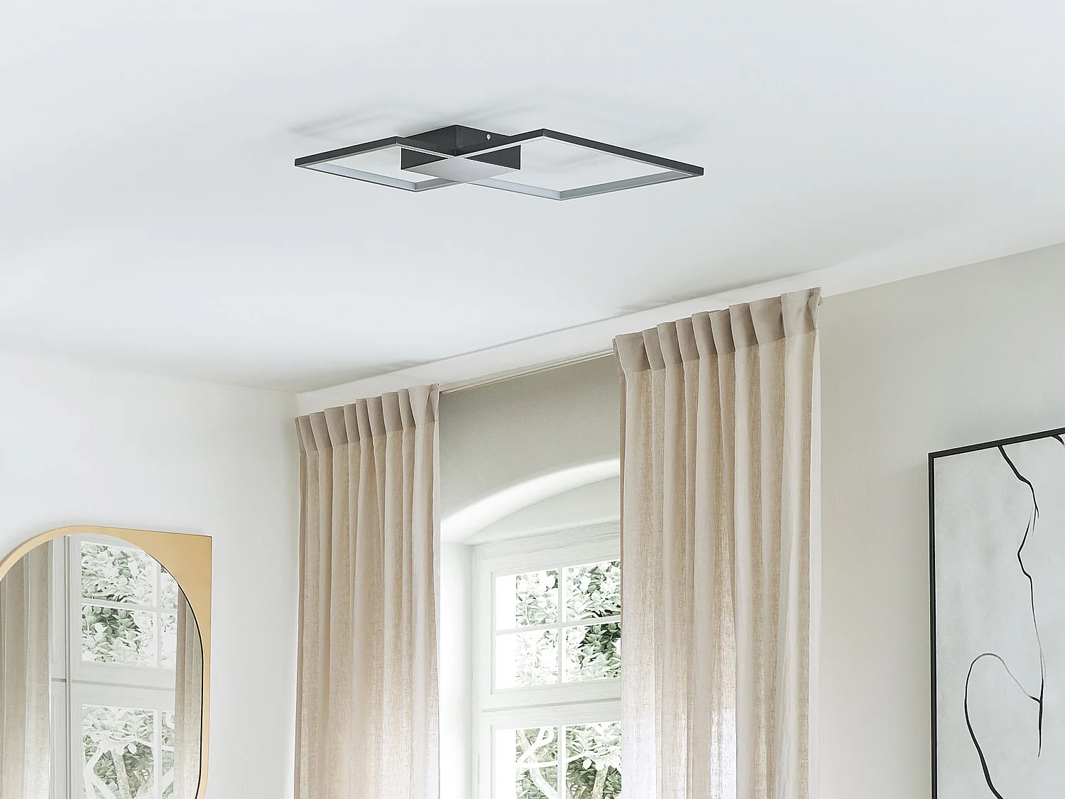 Lampadario a LED OKSU Metallo Nero