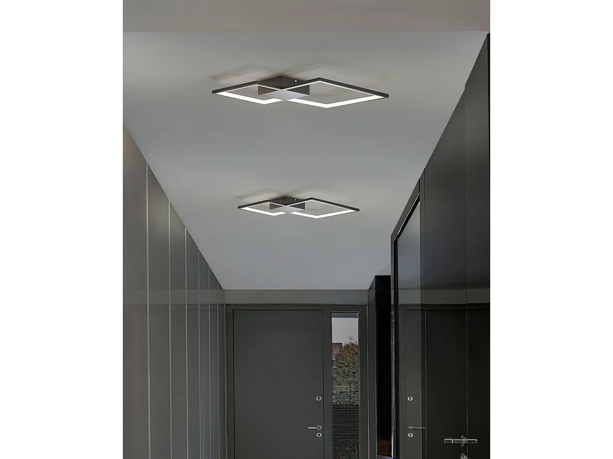 LED Deckenlampe OKSU Metall Schwarz