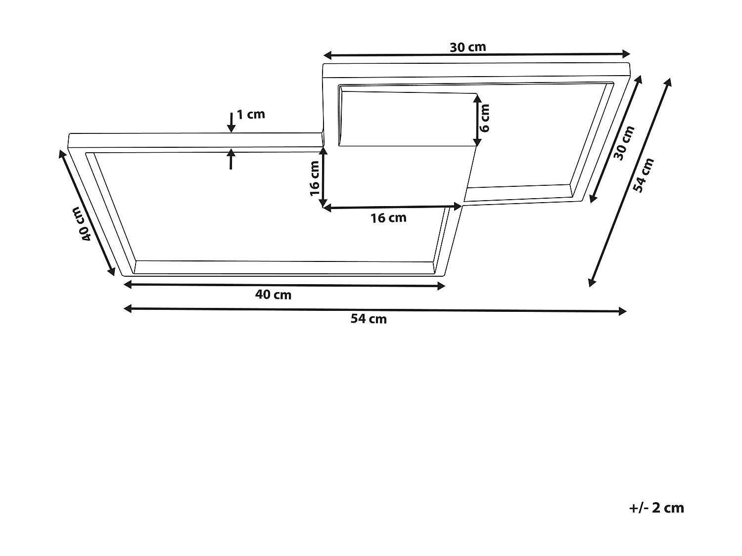 LED plafondlamp OKSU Metaal Zwart