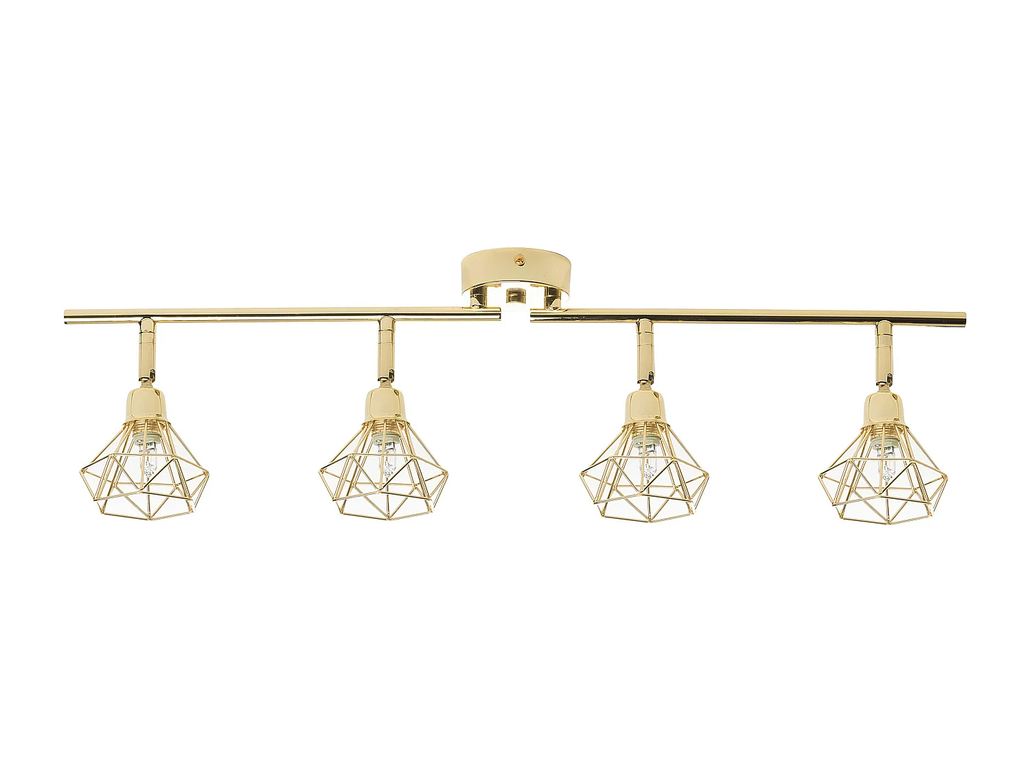 Faretto a 4 luci ERMA Regolabile Metallo Oro