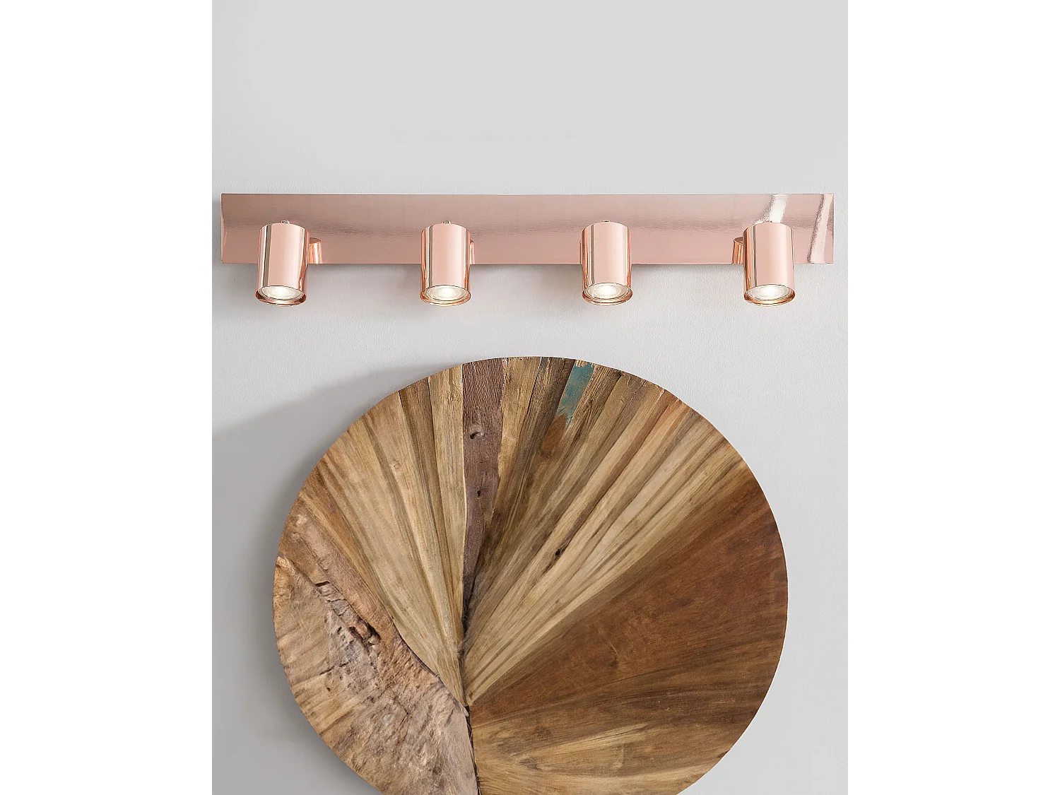 Spot à 4 lumières TIGRIS Réglable Métal Cuivré