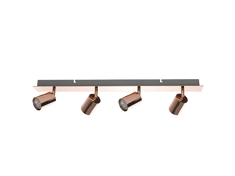 Spot à 4 lumières TIGRIS Réglable Métal Cuivré