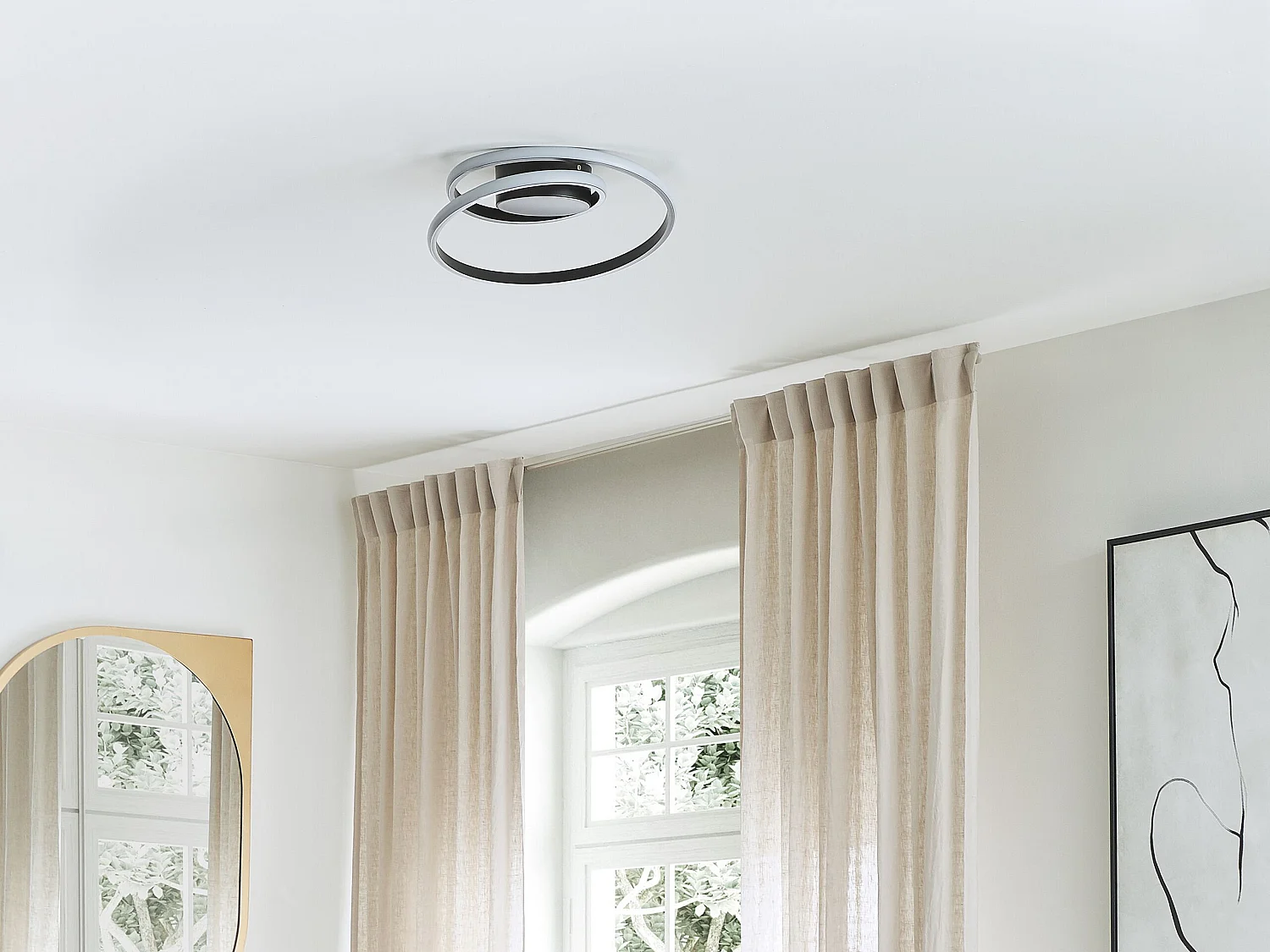 Deckenleuchte LED schwarz Aluminium / Kunststoff für Wohnzimmer Naryn