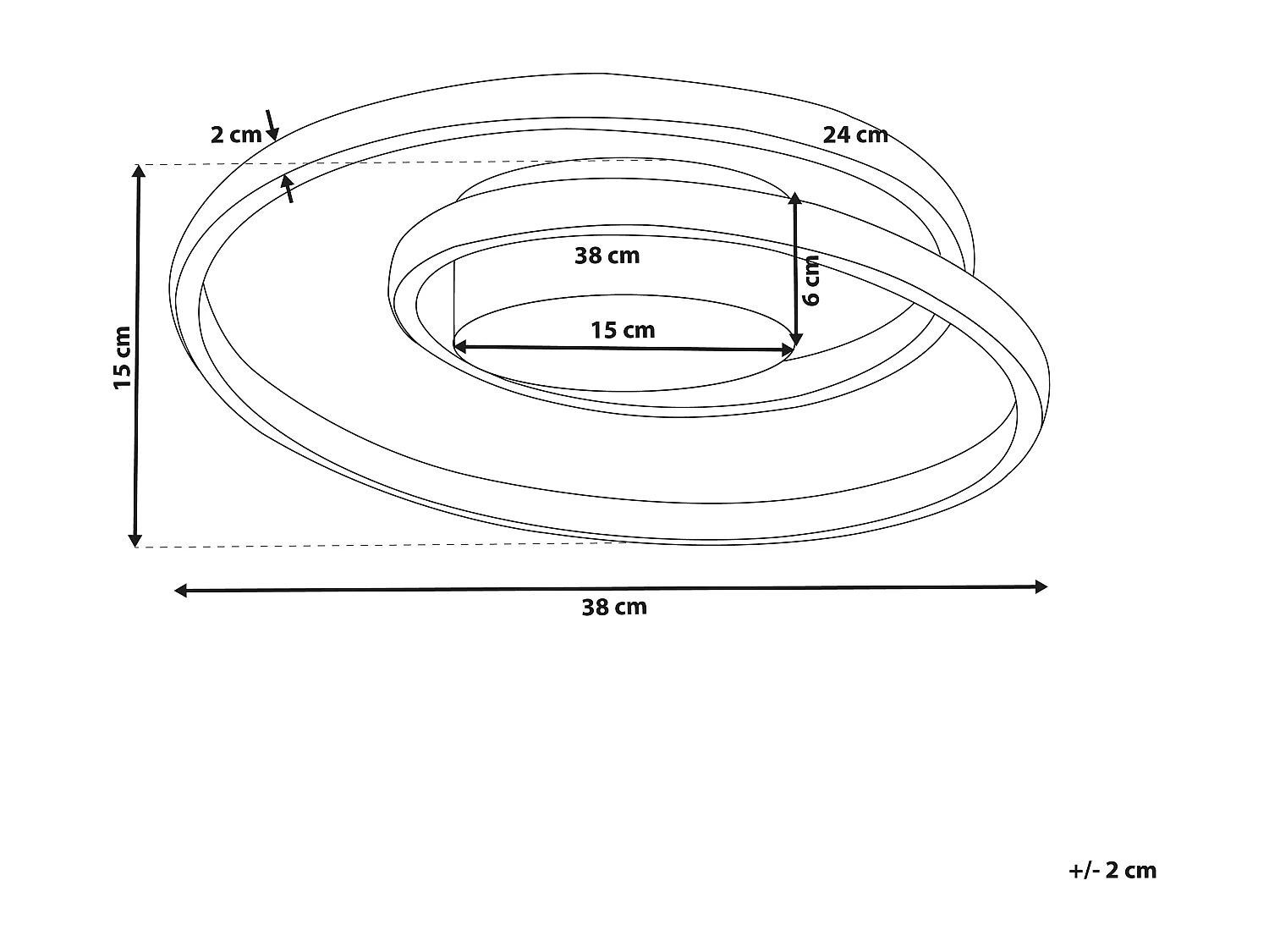 Deckenleuchte LED schwarz Aluminium / Kunststoff für Wohnzimmer Naryn