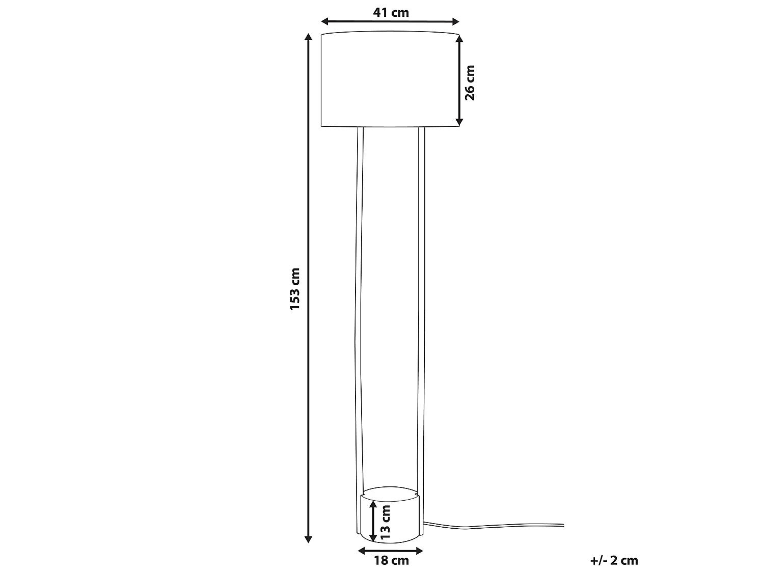 Lampadaire blanc 153 cm REMUS