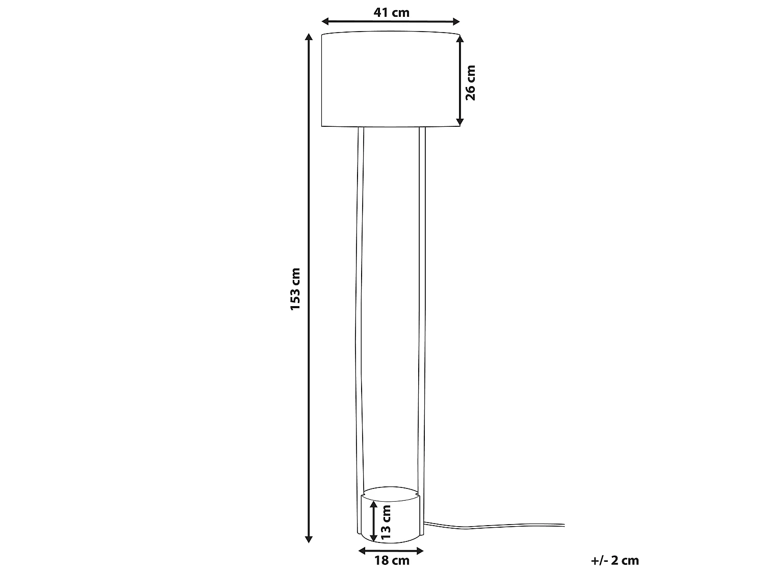 Lampadaire blanc 153 cm REMUS