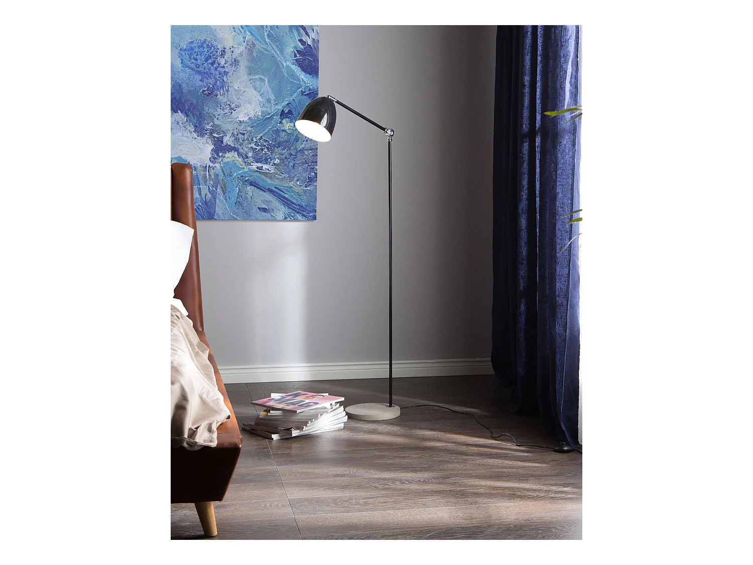 Staande lamp zwart CHANZA