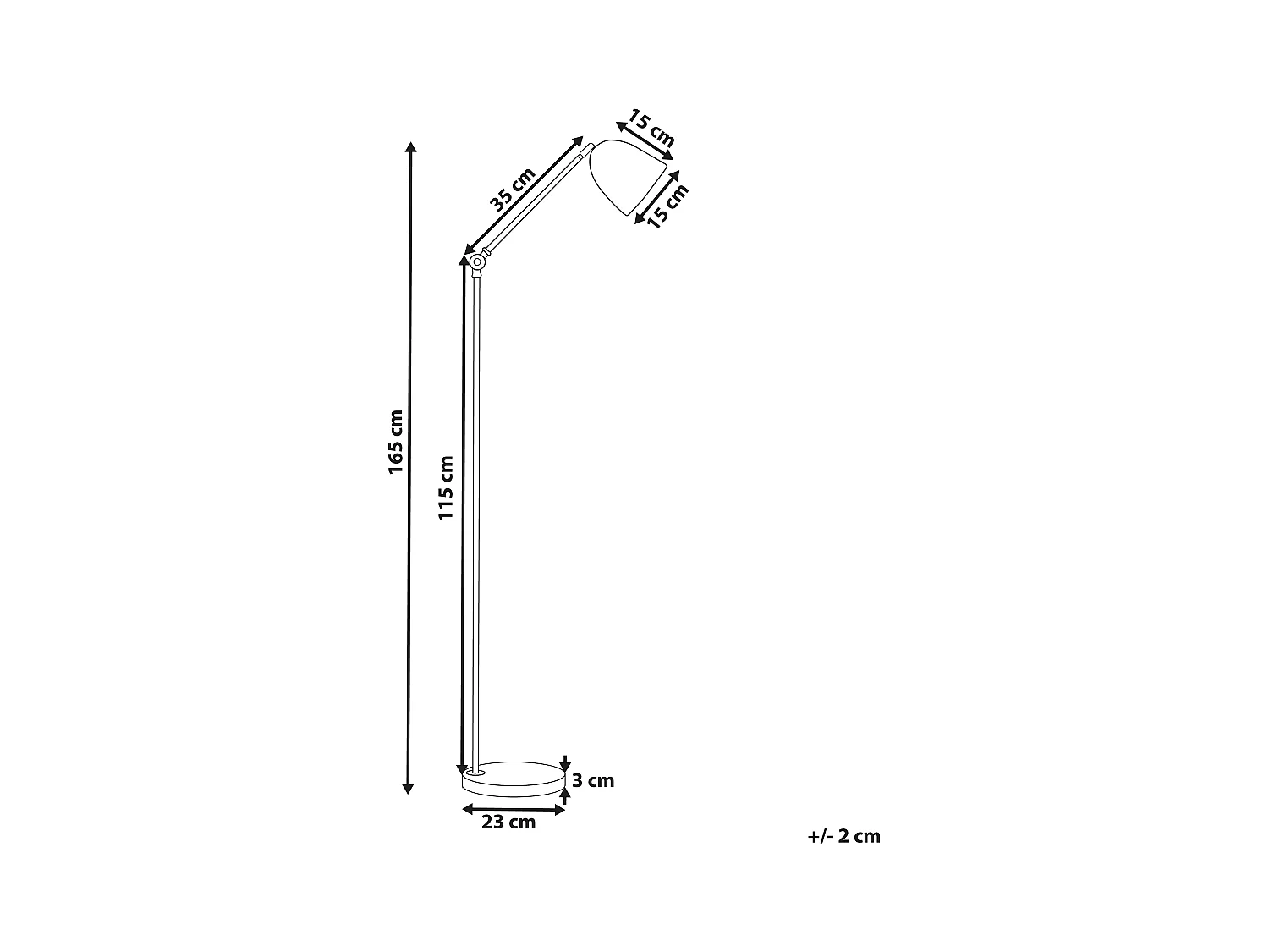 Staande lamp zwart CHANZA