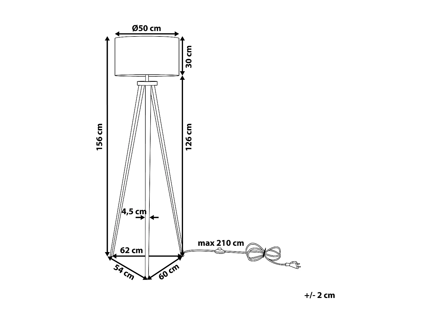 Staande lamp STILETTO Metaal Wit