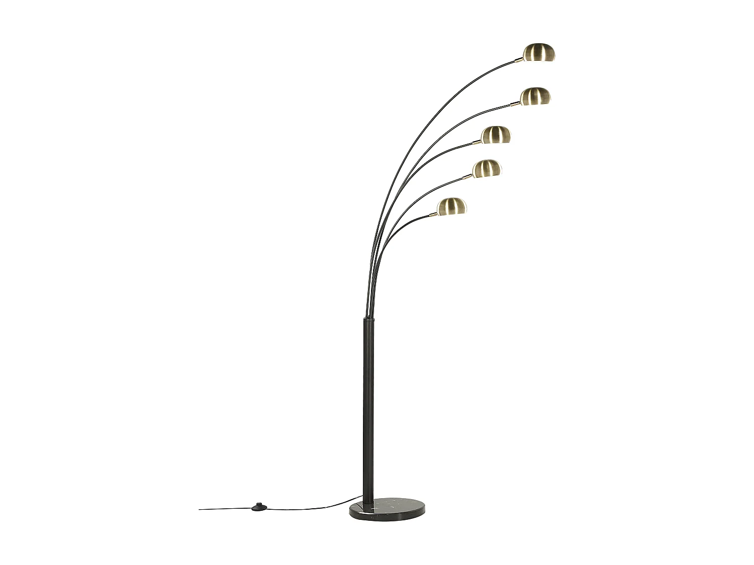 Lampadaire FLINDERS Réglable Métal Noir/doré