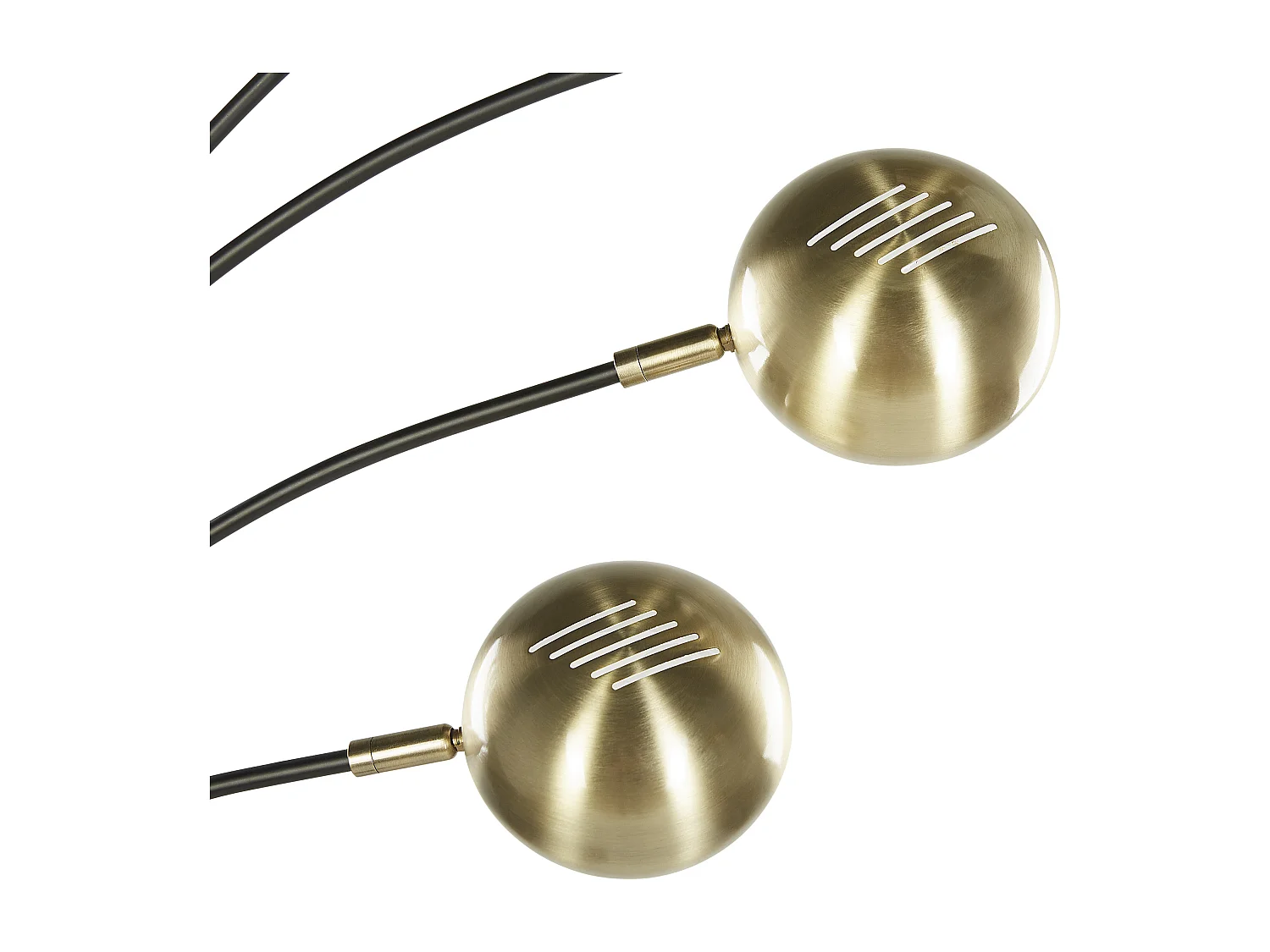 Lampadaire FLINDERS Réglable Métal Noir/doré