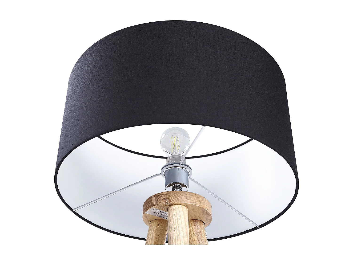 Lampadaire NITRA Bois de chêne Noir