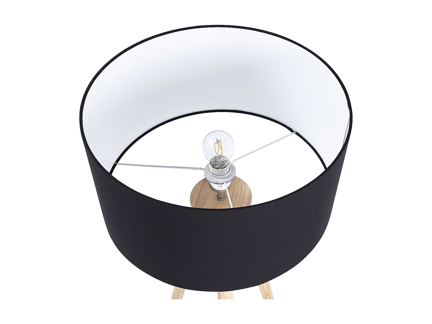 Lampadaire NITRA Bois de chêne Noir