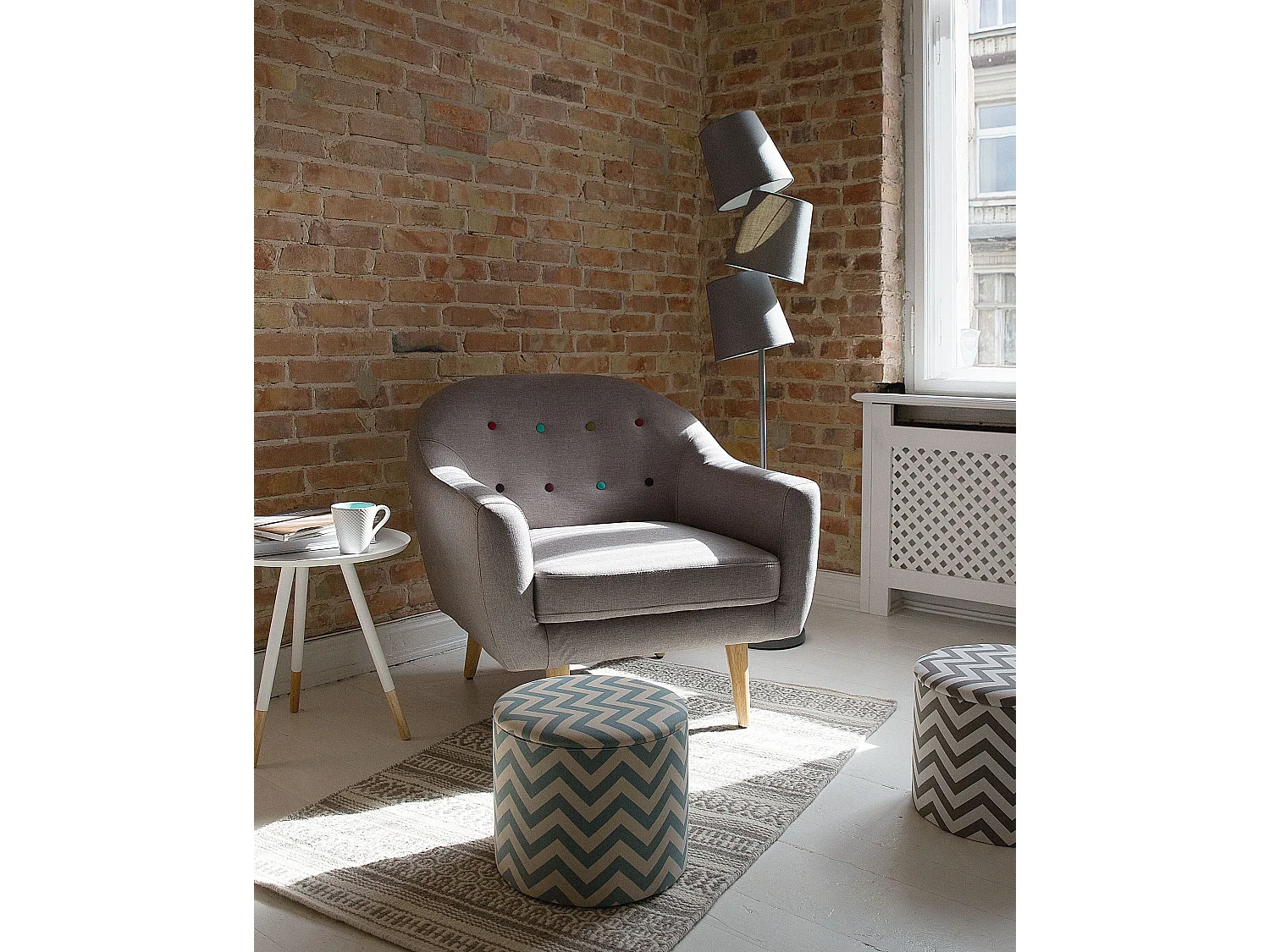 Lampadaire RIO GRANDE Métal Gris