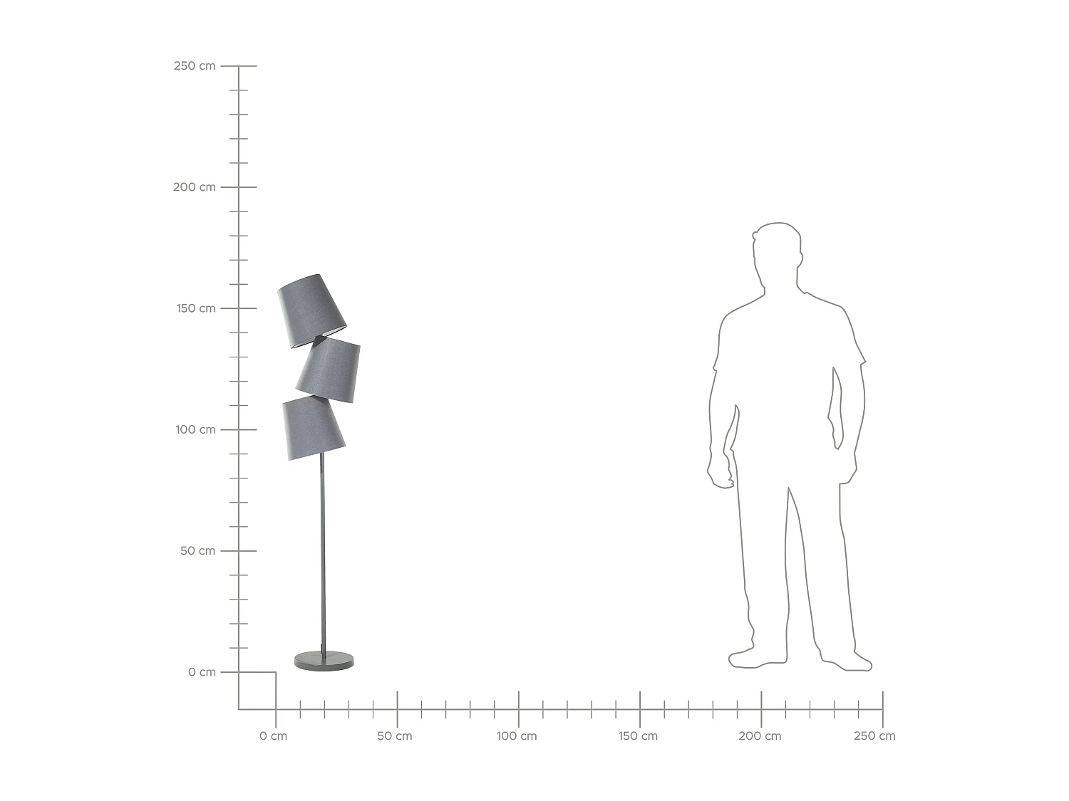 Staande lamp RIO GRANDE Metaal Grijs