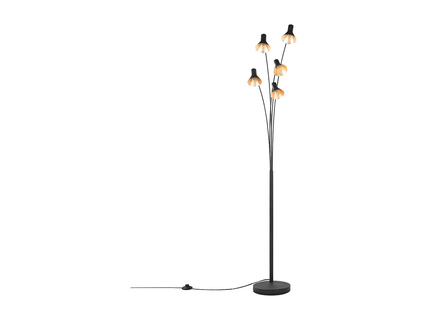 Lampadaire BARAGA Réglable Métal Noir