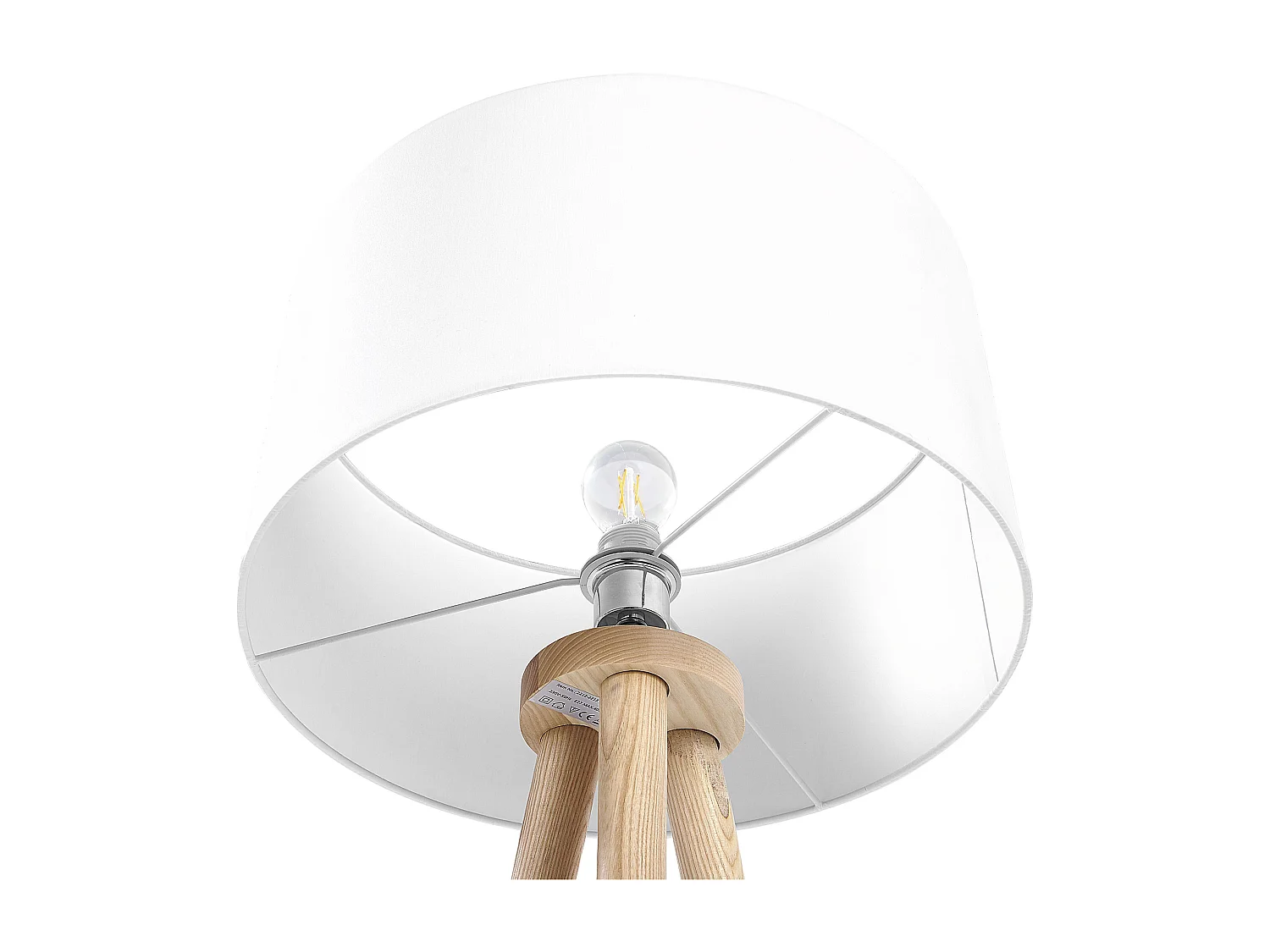 Lampada da pavimento NITRA Legno di quercia Bianco