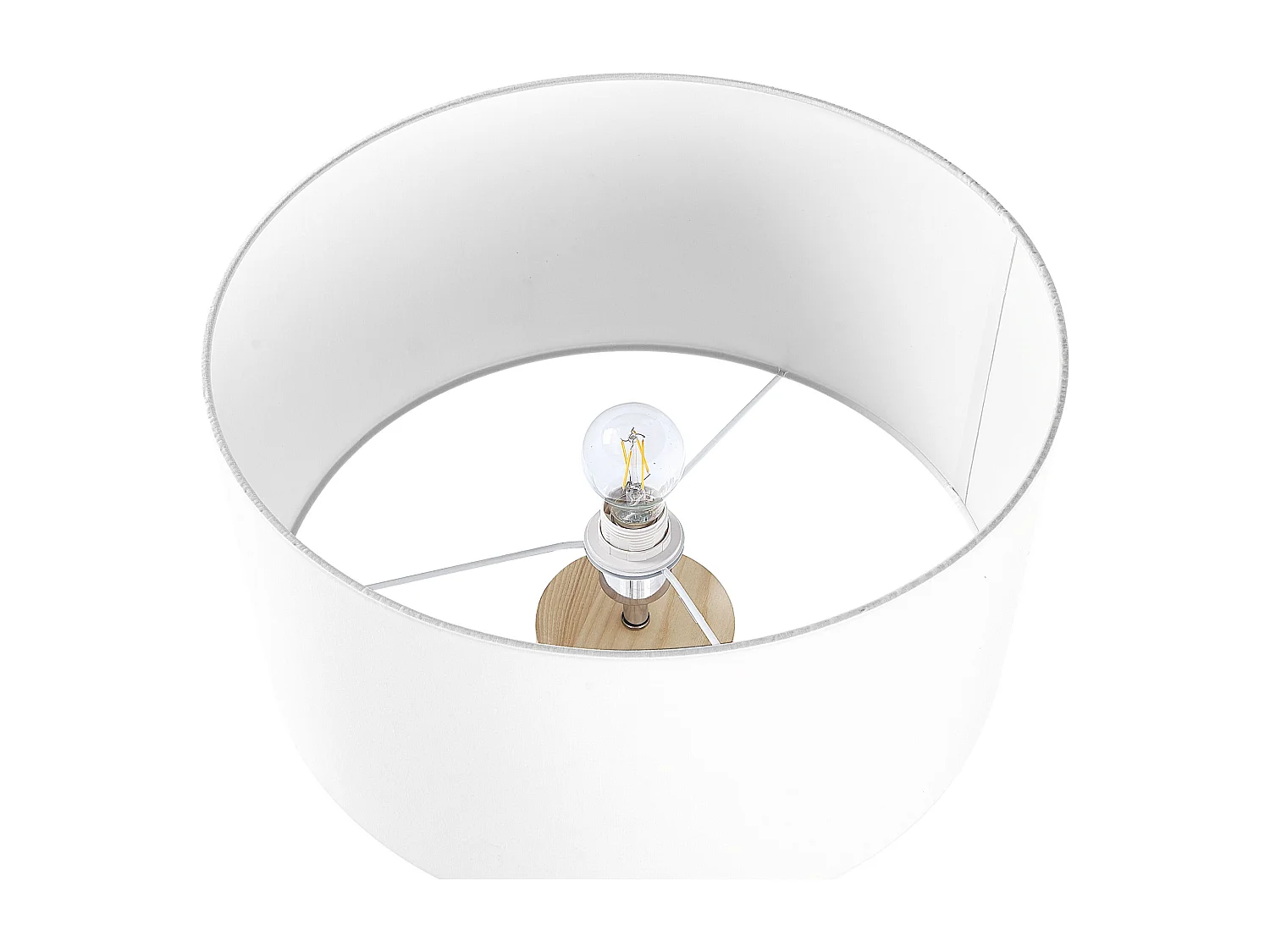 Lampada da pavimento NITRA Legno di quercia Bianco