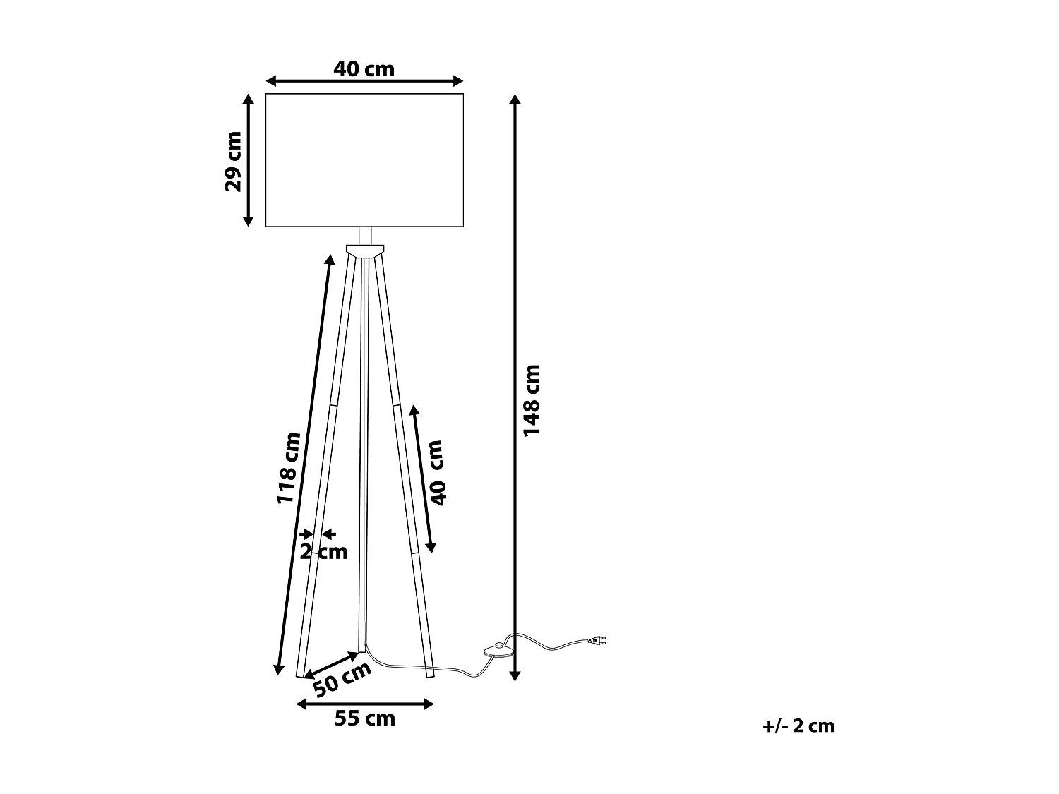 Candeeiro de pé VISTULA Metal Dourado