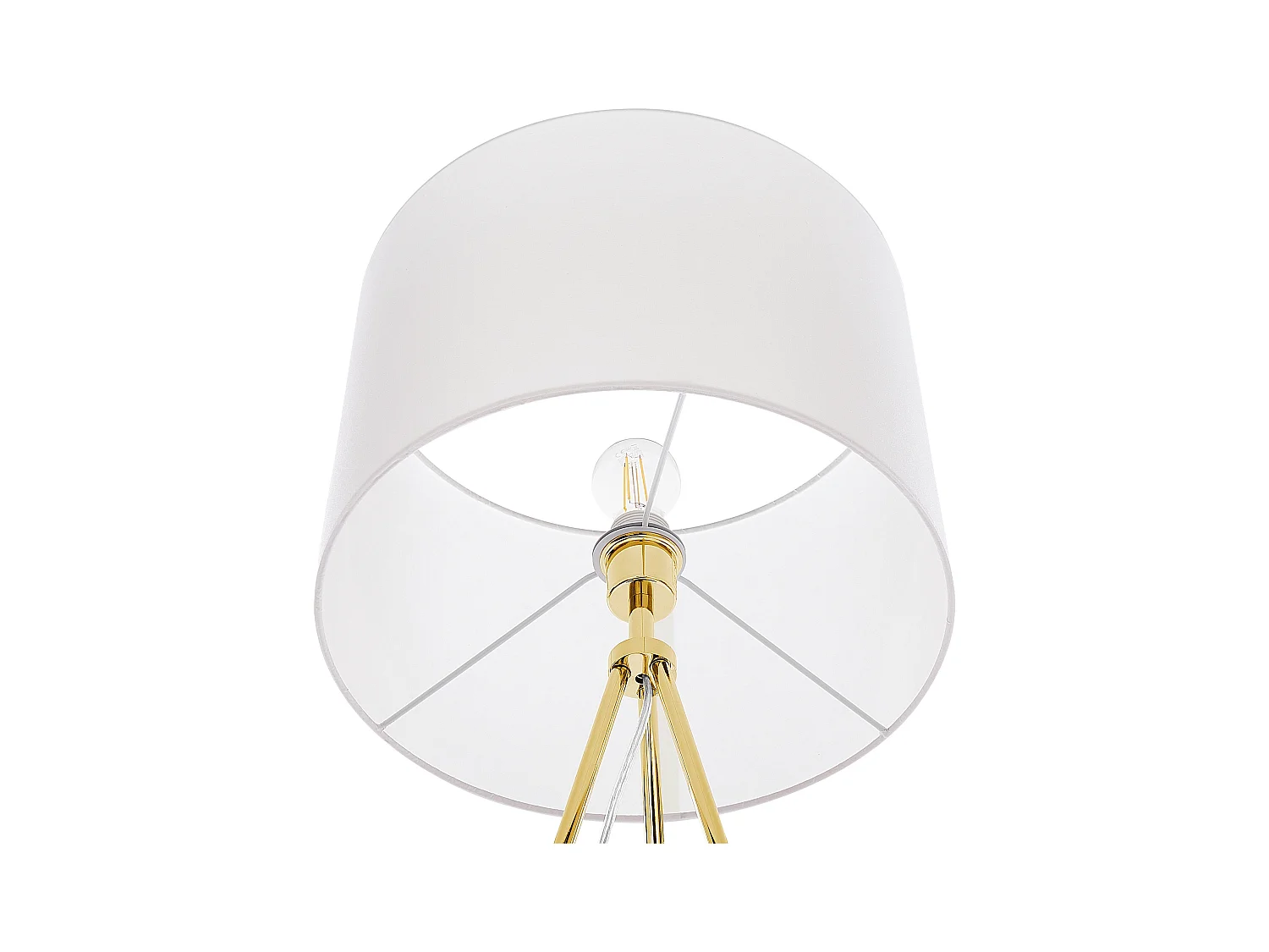 Moderne Stehleuchte Polyester/Metall weiß/gold Vistula