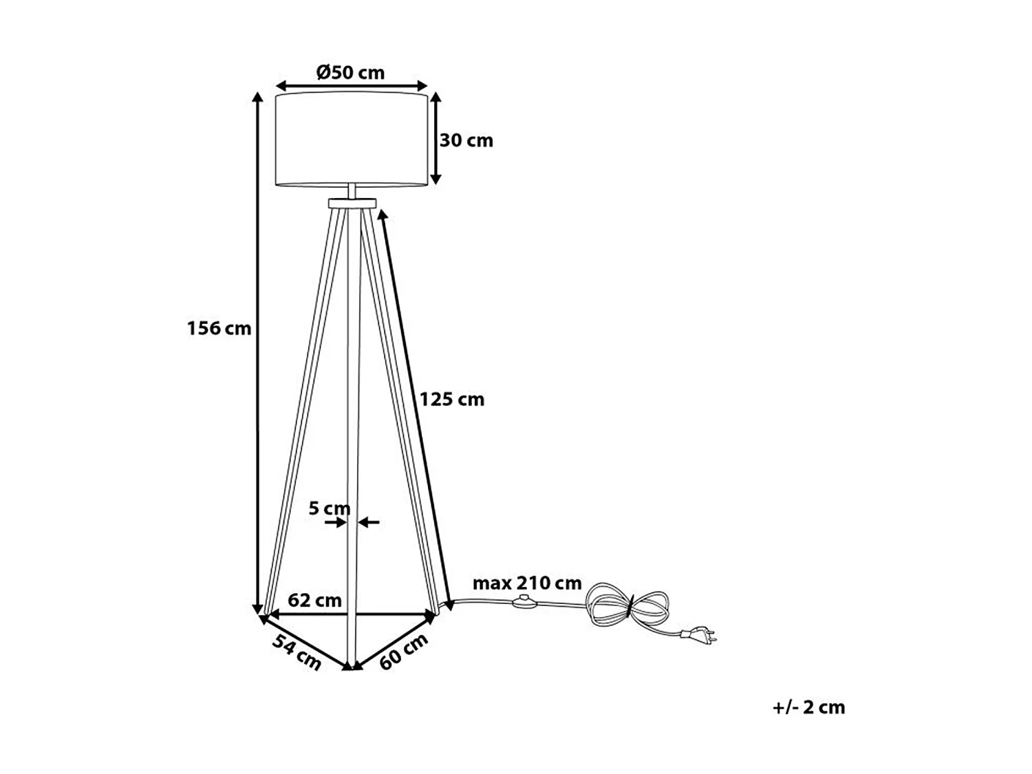 Stehleuchte Stehlampe Polyester/Metall hellgrau 156 cm Trommelform Stiletto
