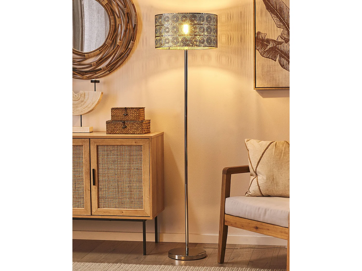 Lampadaire design en nickel NUON