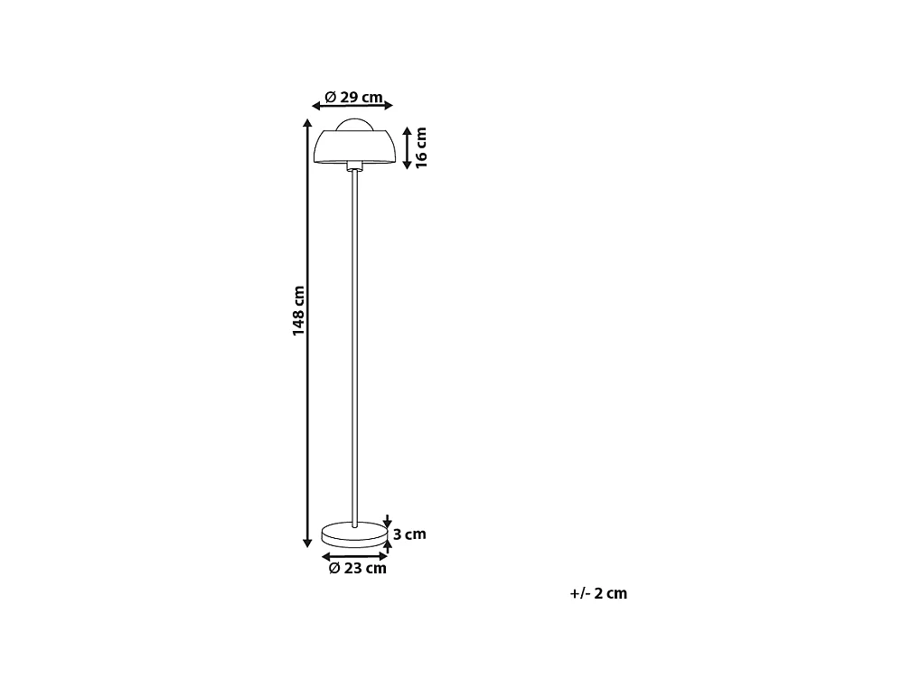 Moderne Stehlampe schwarz / gold aus Stahl Dekolampe 148 cm Senette