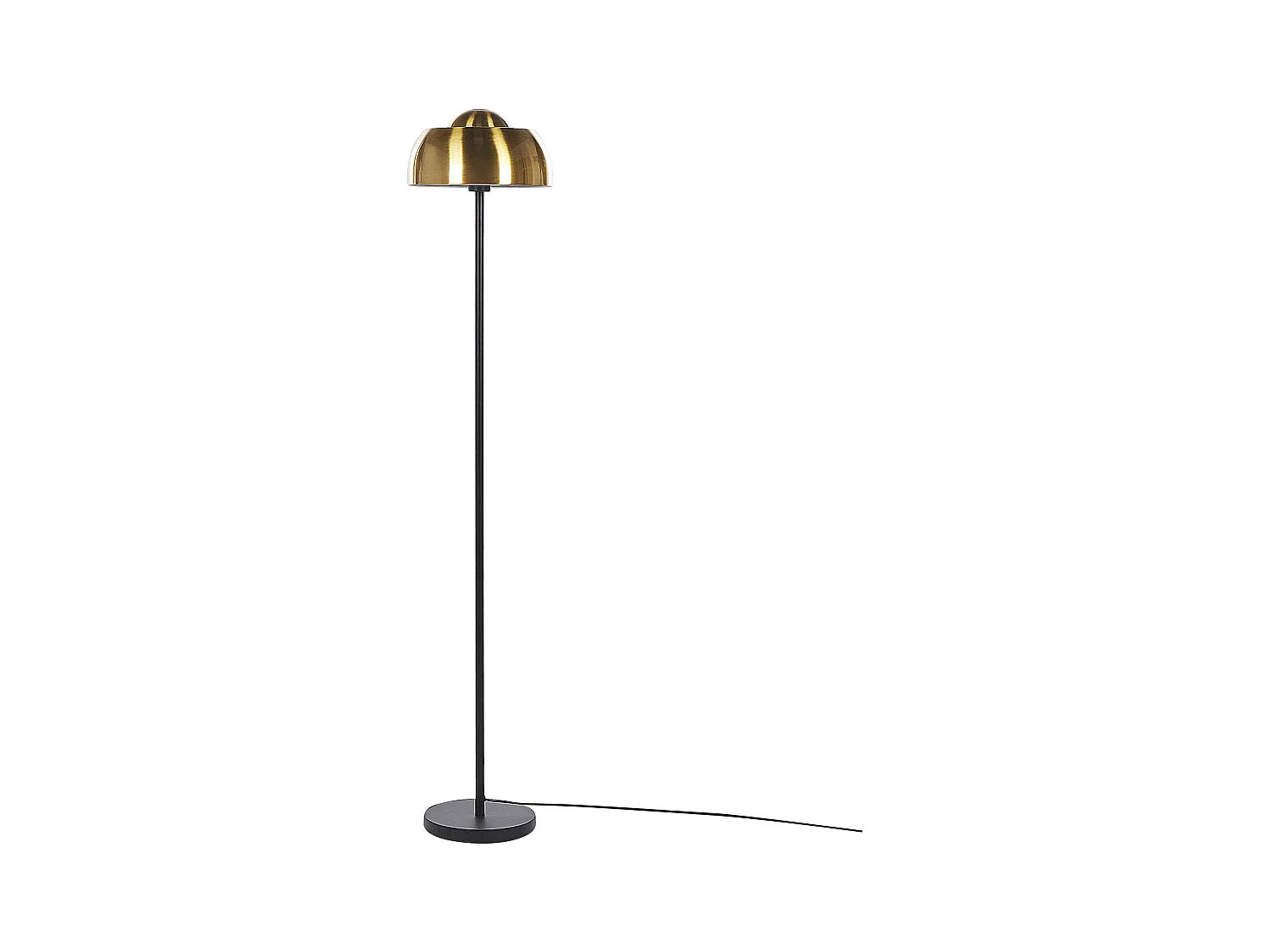 Moderne Stehlampe schwarz / gold aus Stahl Dekolampe 148 cm Senette