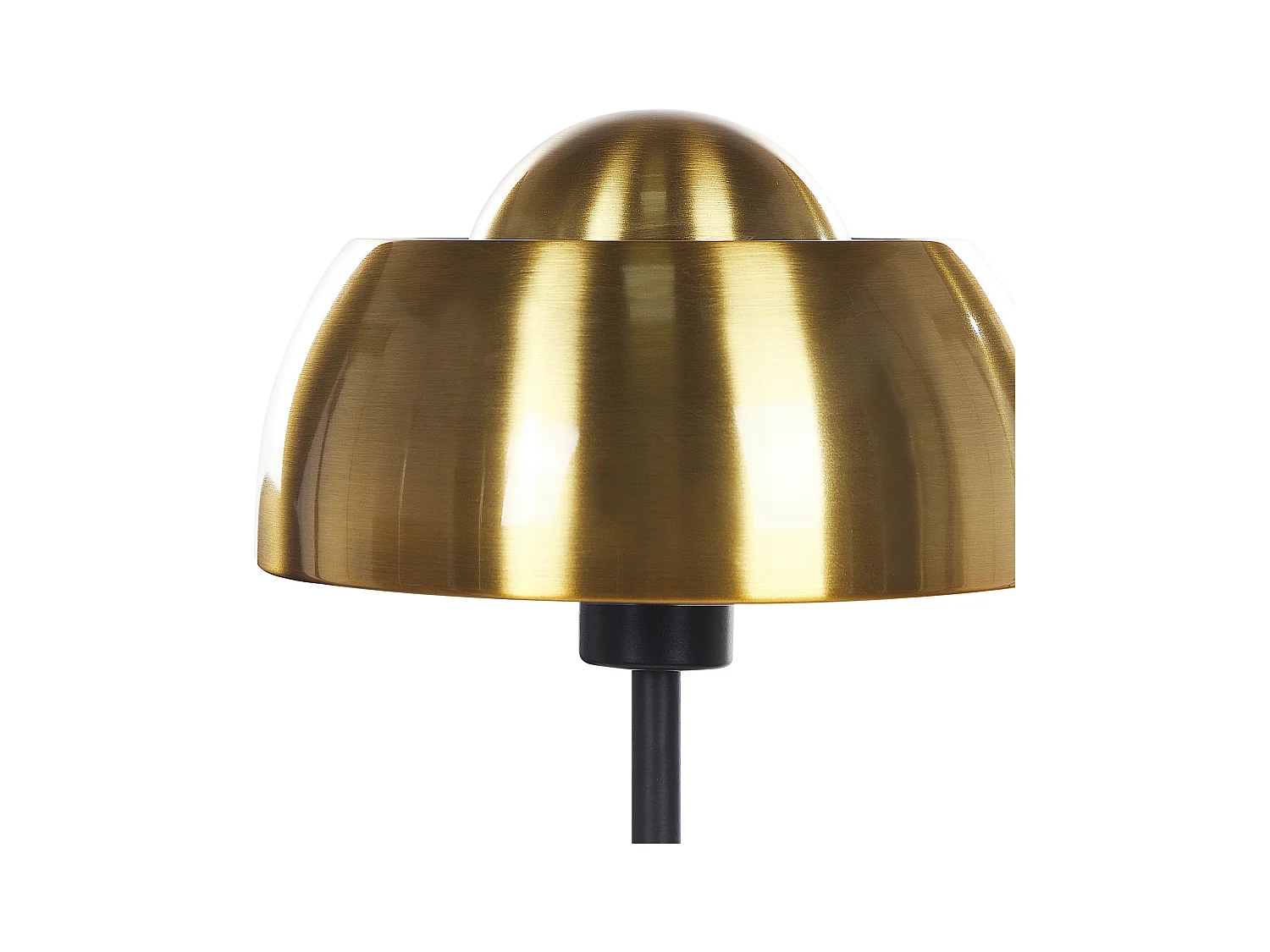 Moderne Stehlampe schwarz / gold aus Stahl Dekolampe 148 cm Senette