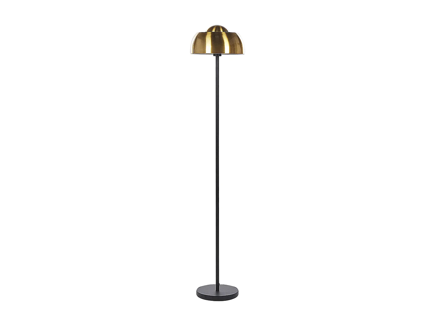 Moderne Stehlampe schwarz / gold aus Stahl Dekolampe 148 cm Senette